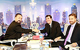 Mr. Adnan Oktarın with Mr. Larry Greenfield - US politician and TV host and Mr. David Spady-Executive Director of Salem Communications