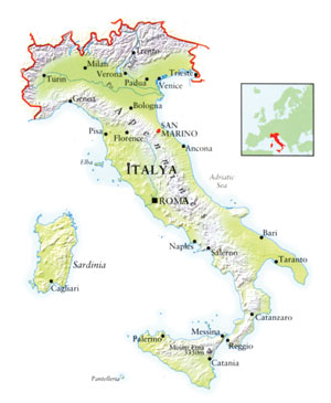 İtalya haritası