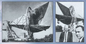 Arno Penzias ve Robert Bob Wilson'un kozmik fon radyasyonunu ilk keşfettikleri Bell Laboratuvarı'ndaki dev boynuz anten