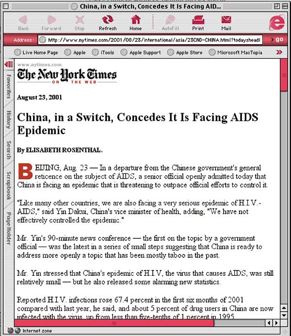 china reports, aids