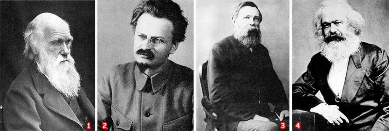 Charles Darwin Leon Trotsky Fried Engels Karl Marks