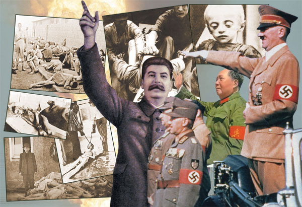 Hitler, Mao, Stalin, Mussolini