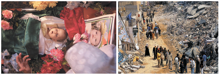 Filistin'de bombalardan yıkılan evler, ölen insanlar