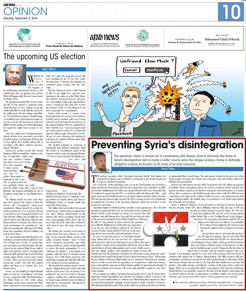 arab news_adnan_oktar_preventing_syrias_disintegration