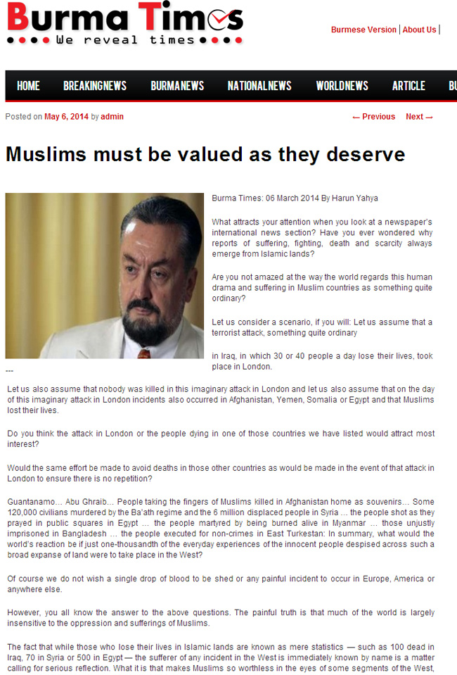 burma times_adnan_oktar_muslims_deserves_value