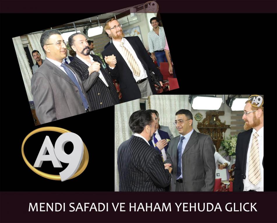 Haham Yehuda Glick ve İsrailli Dürzi politikacı Mendi Safadi 