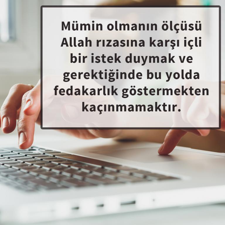 Allah için yaşamak