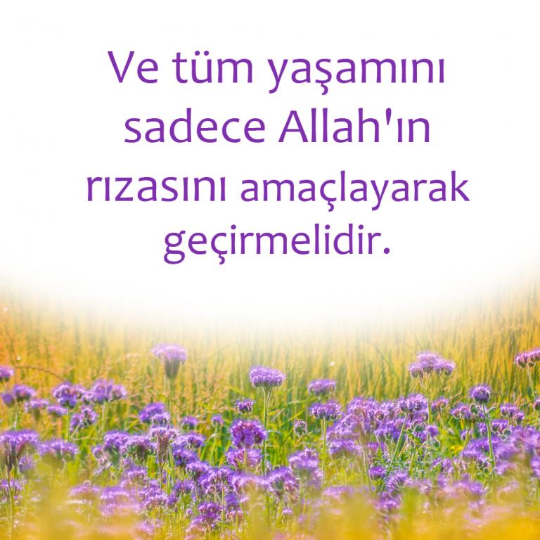 Allah için yaşamak