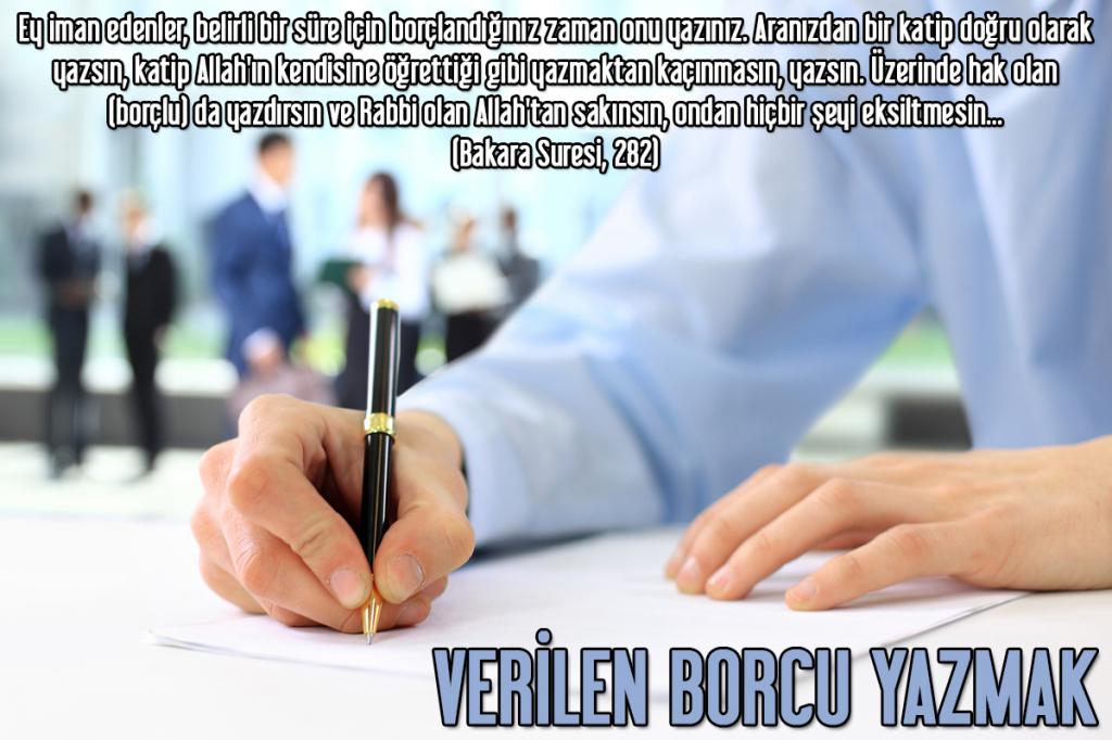 Verilen borcu yazmak