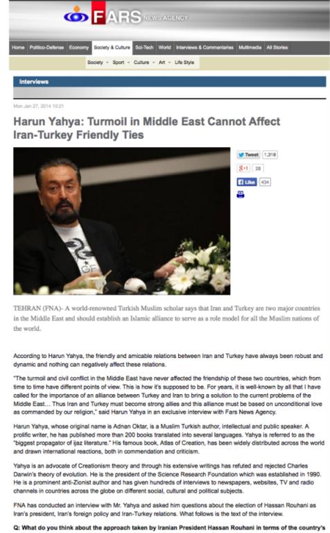 Harun Yahya articles in the World Press