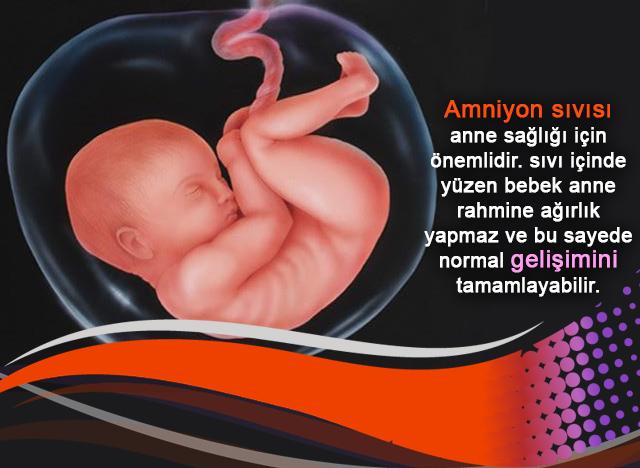 Amniyon sıvısı anne sağlığı için önemlidir. 