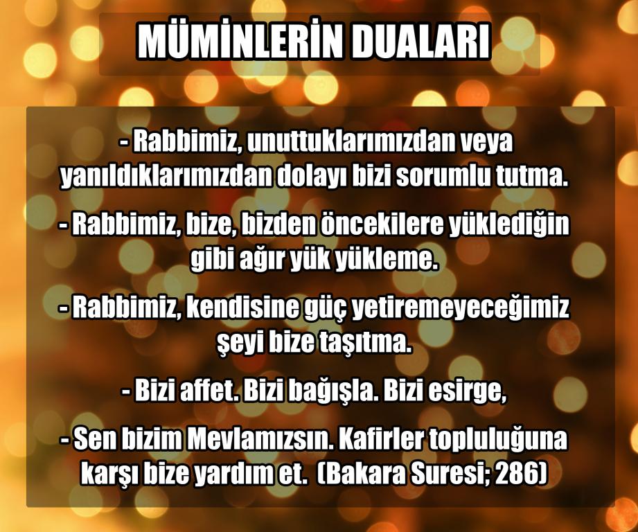 Müminlerin Duaları