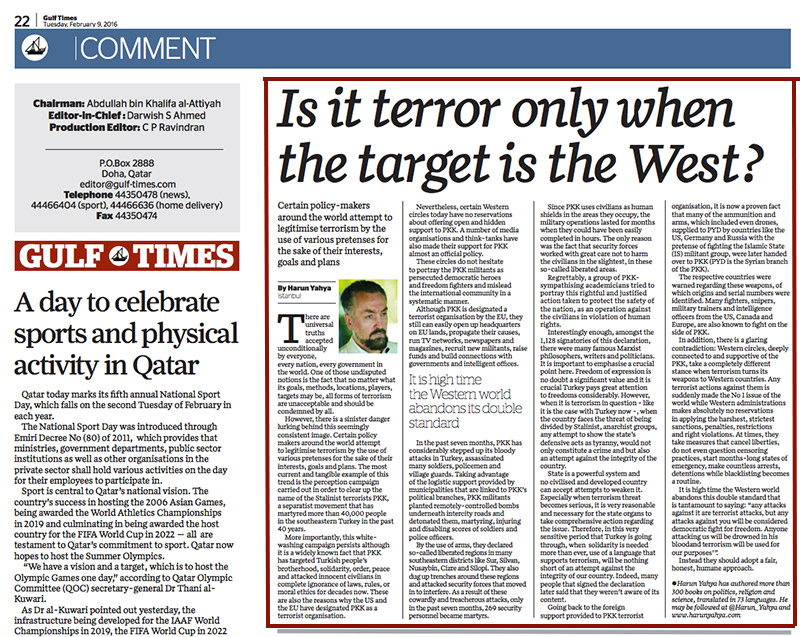 gulf times_adnan_oktar_is_it_terror_when_target_is_west