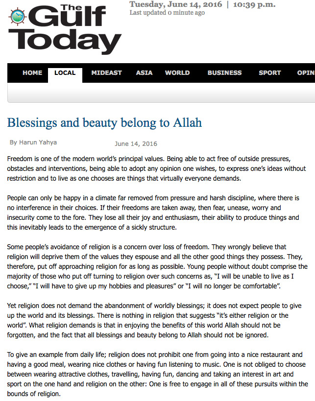 gulf today_adnan_oktar_blessings_beauty_belong_Allah