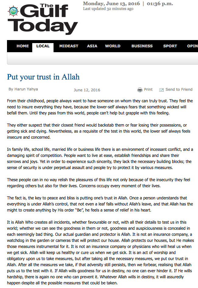 gulf today_adnan_oktar_put_your_trust_in_Allah