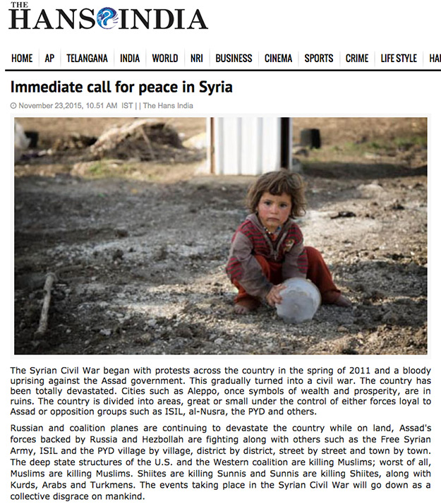 hans india_adnan_oktar_immediate_call_for_peace_in_syria