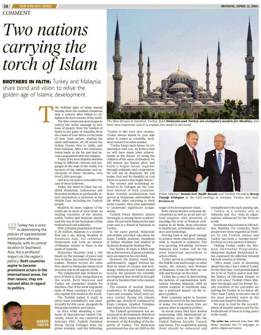 new straits_times_adnan_oktar_2_nations_carrying_torch_of_Islam_