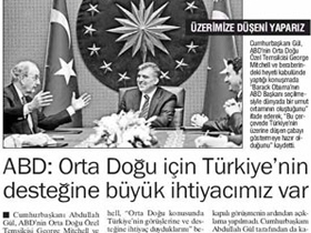 Ortadoğu için Türkiye'nin desteğine büyük ihtiyacımız var