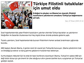 Türkiye Filistinli tutuklular için umut oldu