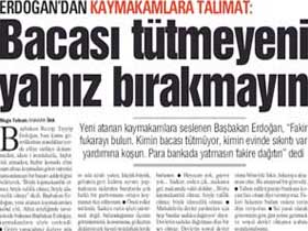 ''Kimin bacası tütmüyor, kimin evinde sıkıntı varsa yardıma koşun''
