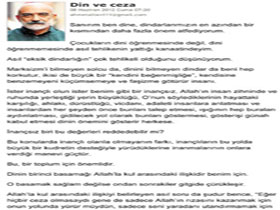 Ahmet Altan, Allah korkusunun Allah’ın sevgisini kaybetmek korkusu olduğunu söyledi