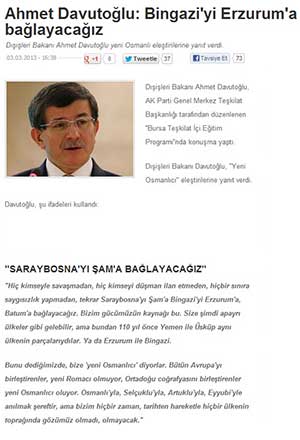 Davutoğlu: Hiç Kimseyle Savaşmadan, Hiçbir Sınıra Saygısızlık Yapmadan Bingazi'yi Erzurum'a Bağlayacağız