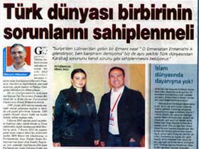 Türk dünyası birbirinin sorunlarını sahiplenmelidir 2