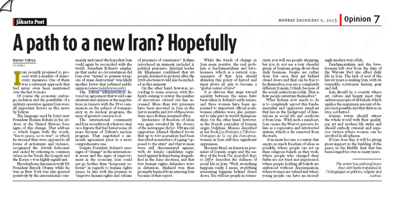 A path to a new Iran? Hopefully || The Jakarta Post