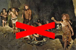 De bewering dat 'Neanderthalers de aapachtige voorouders van de mens zijn ' is frauduleus