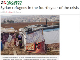 Syrian refugees in the fourth year of the crisis