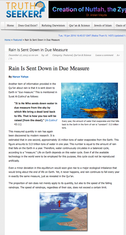 Rain Is Sent Down in Due Measure 