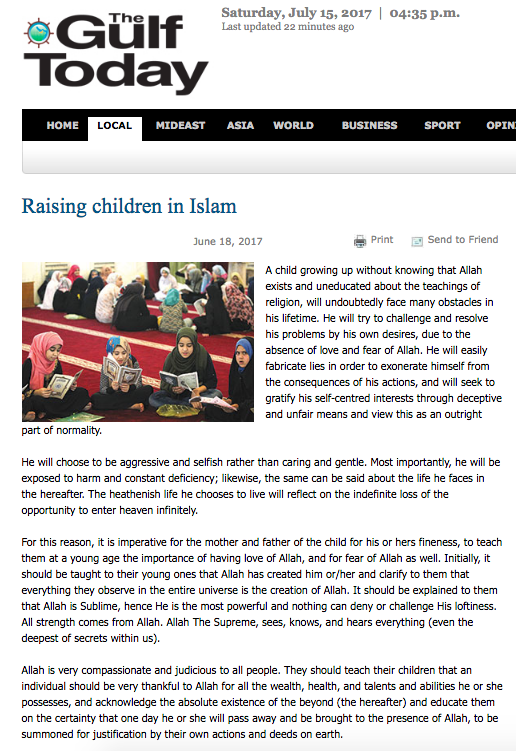 Raising children in Islam