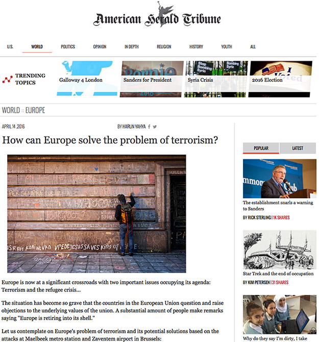 How can Europe solve the problem of terrorism?