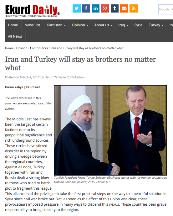 Iran and Turkey will stay as brothers no matter what