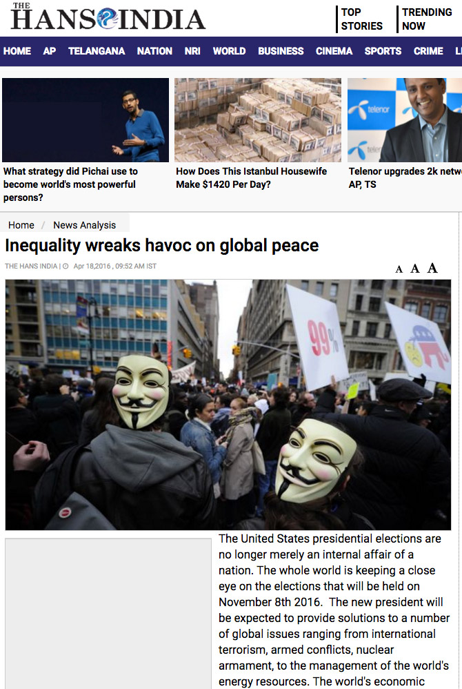 Inequality Wreaks Havoc on Global Peace