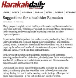 Suggestions for a healthier Ramadan