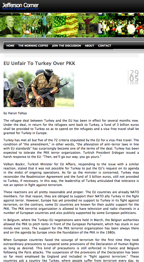 EU unfair to Turkey over PKK