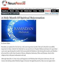 A Holy Month Of Spiritual Rejuvenation