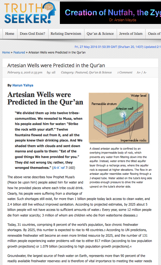 Artezyen Kuyuları Kuran’da Bildirilmiştir 
