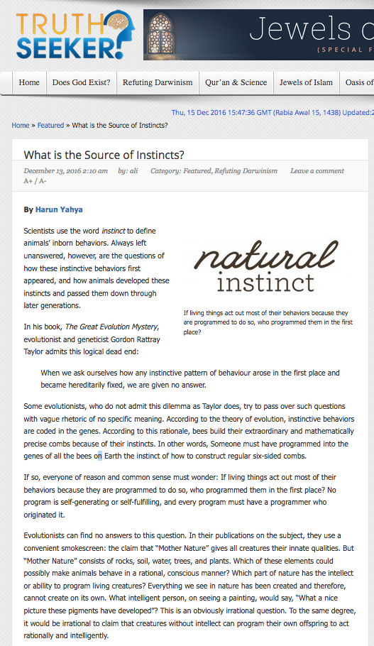 What is the Source of Instincts?