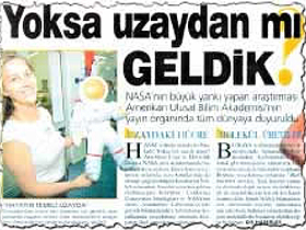 Sabah Gazetesi"nin ""Yoksa Uzaydan Mı Geldik"" Yanılgısı