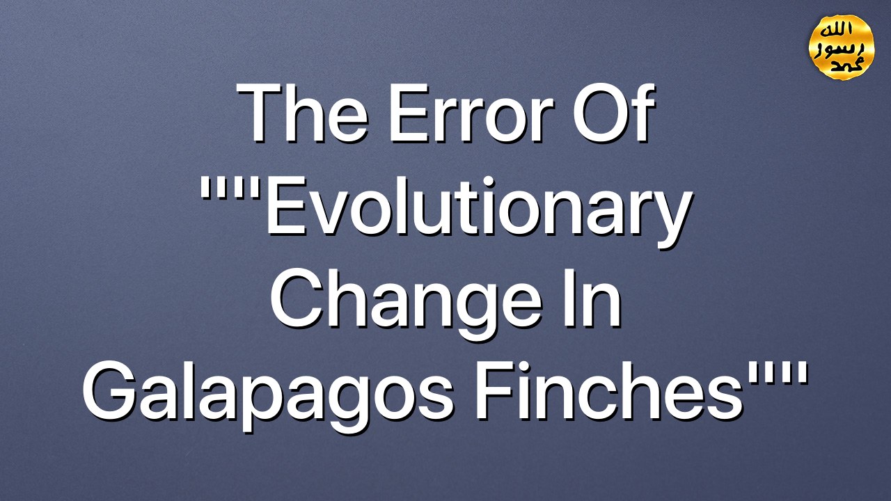 The Error of ""Evolutionary Change in Galapagos Finches""