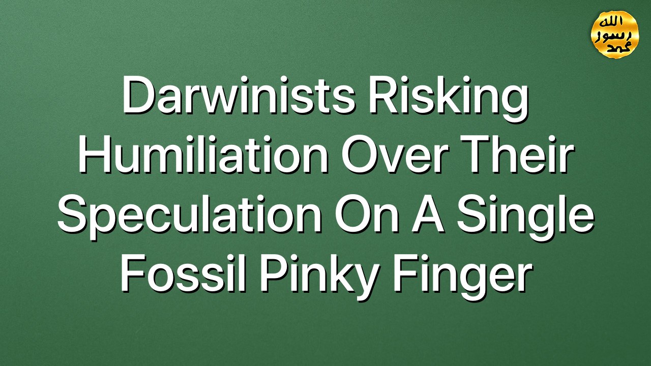 Darwinists Risking Humiliation over Their Speculation on a Single Fossil Pinky Finger