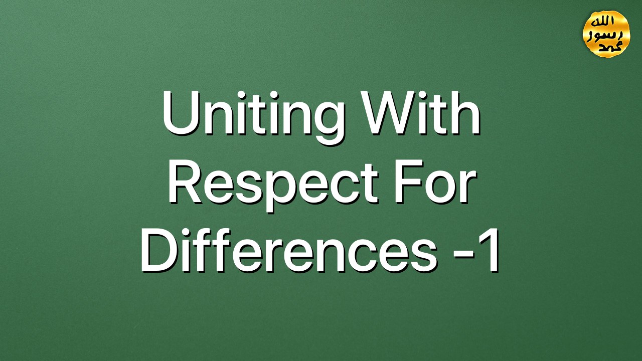 Uniting with respect for differences -1