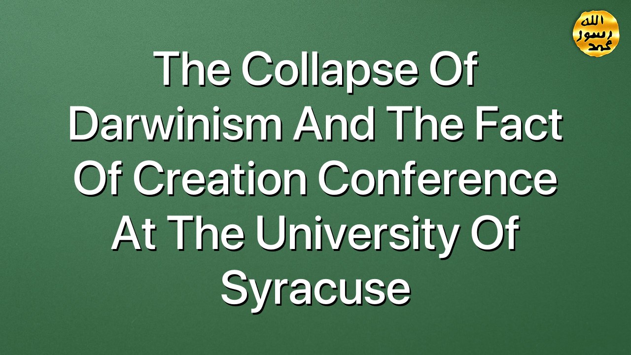 The Collapse Of Darwinism And The Fact Of Creation Conference At The University Of Syracuse