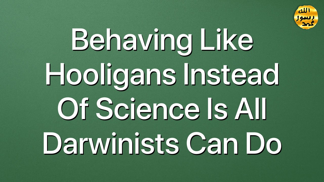 Behaving like hooligans instead of science is all Darwinists can do