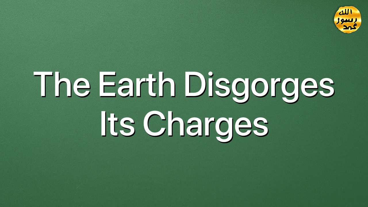 The earth disgorges its charges