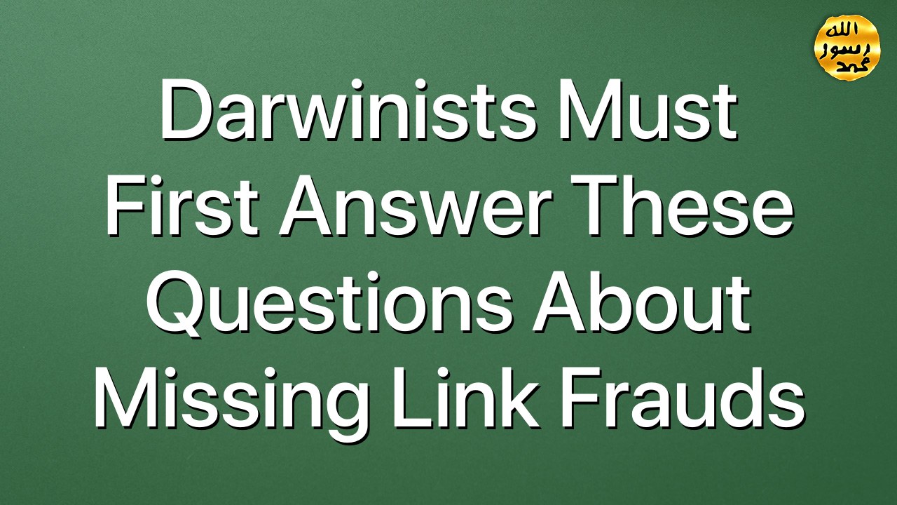 Darwinists must first answer these questions about missing link frauds