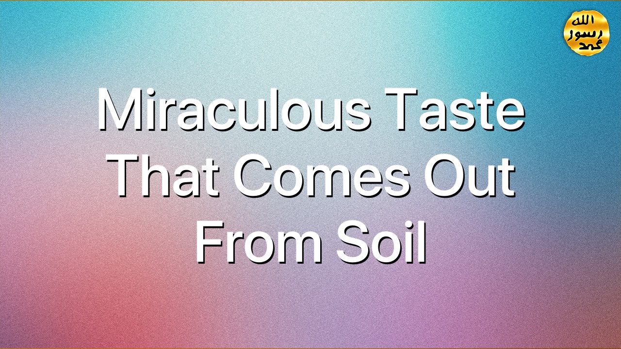 Miraculous taste that comes out from soil