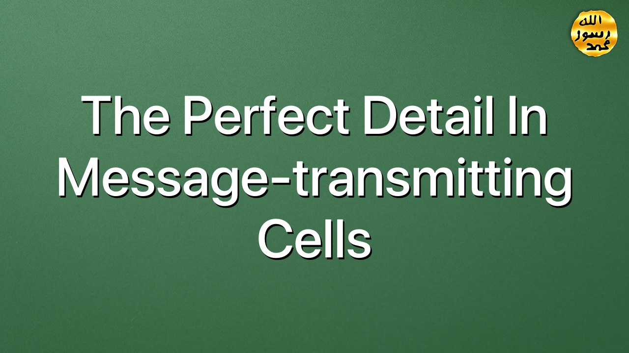 The perfect detail in message-transmitting cells
